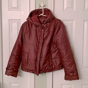 Burgundy Puffer jacket